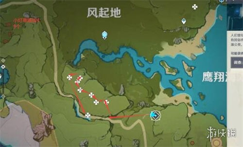 原神小灯草快速采集路线图